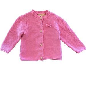 Manor Baby Pink Knit Cardigan Sweater 6 Months